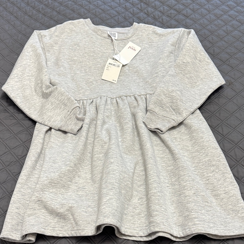 NWT Cozy sweatshirt Gray Kids Dress purchased at Bloomingdales